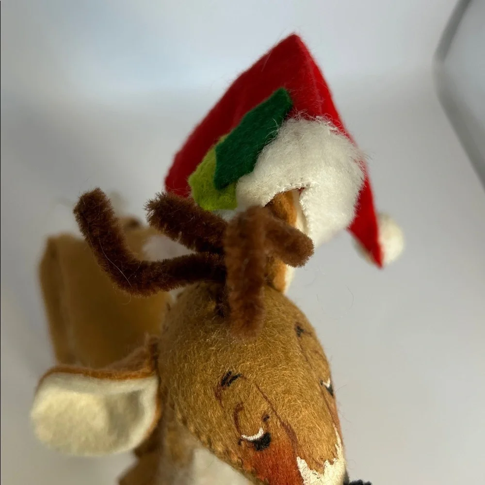 Annalee Reindeer with Red Santa Hat